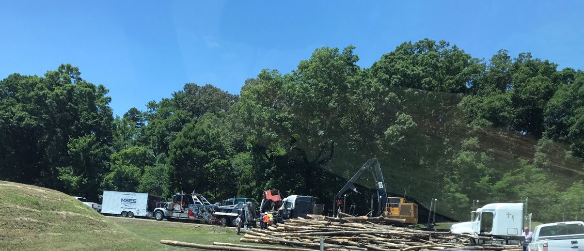 Logs clog I-55 entrance ramp